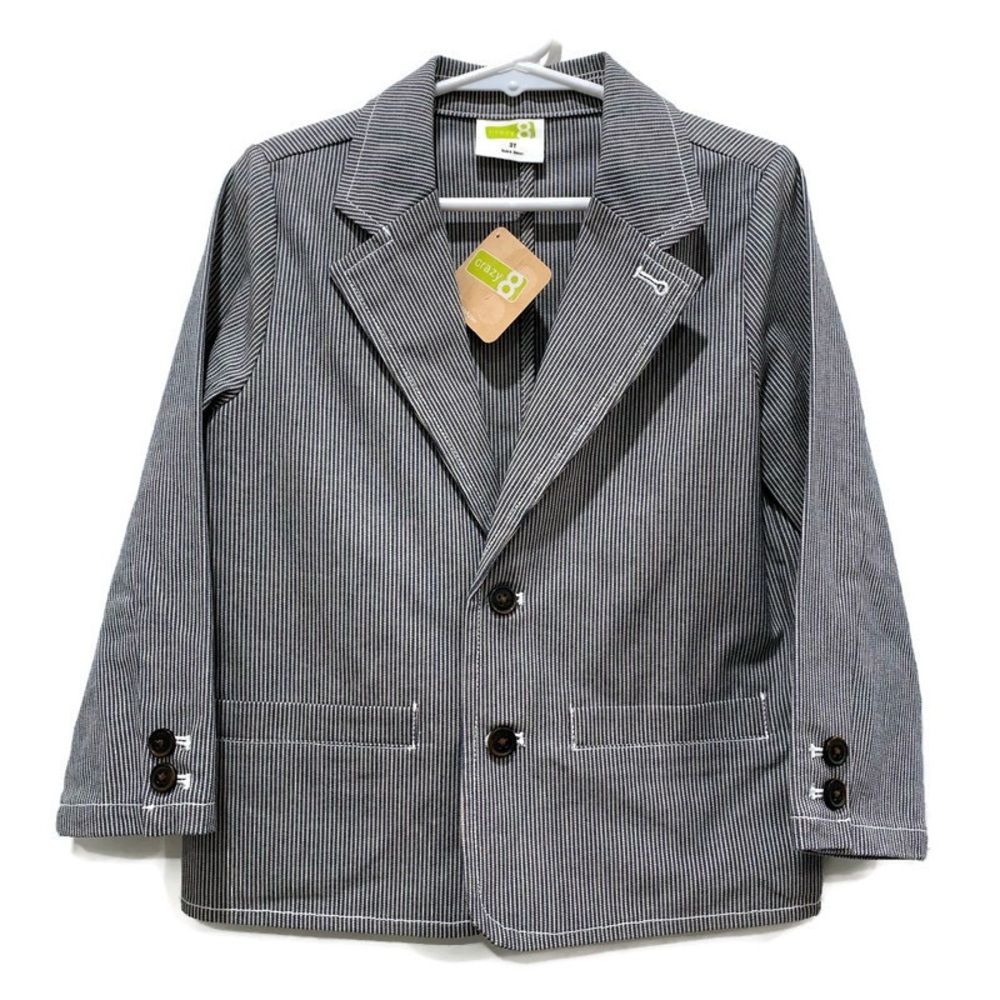 Boys Pin Stripe Spring Easter Blazer Jacket